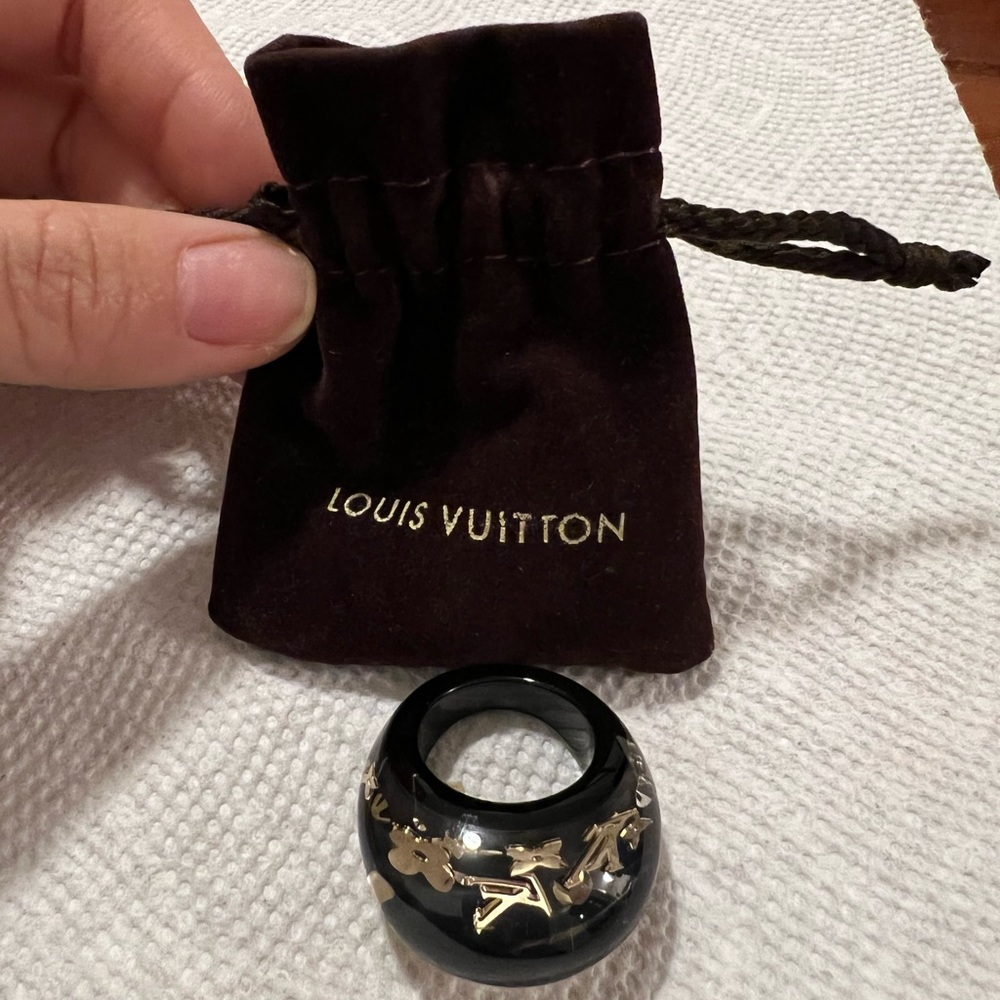 Louis Vuitton resin logo ring